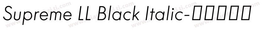 Supreme LL Black Italic字体转换